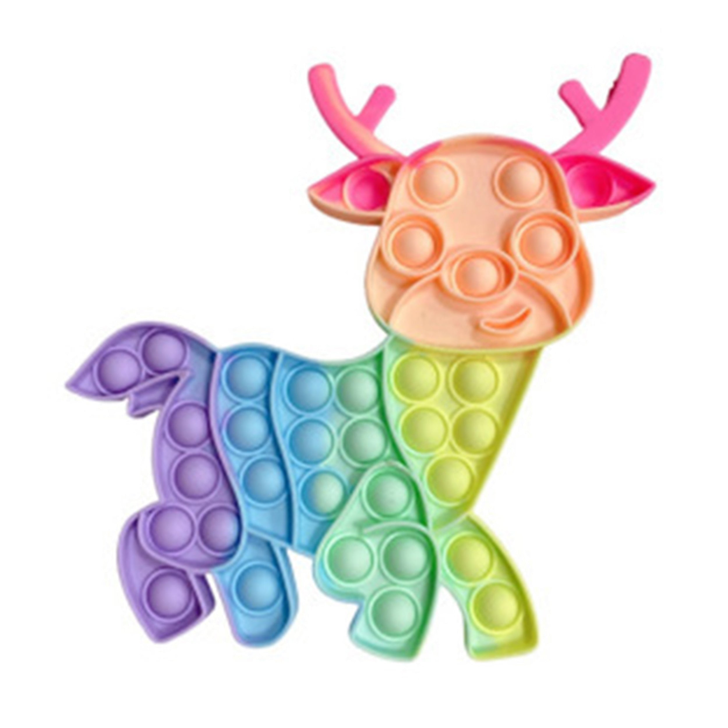Rainbow Style Deer Pop It Fidget Toy