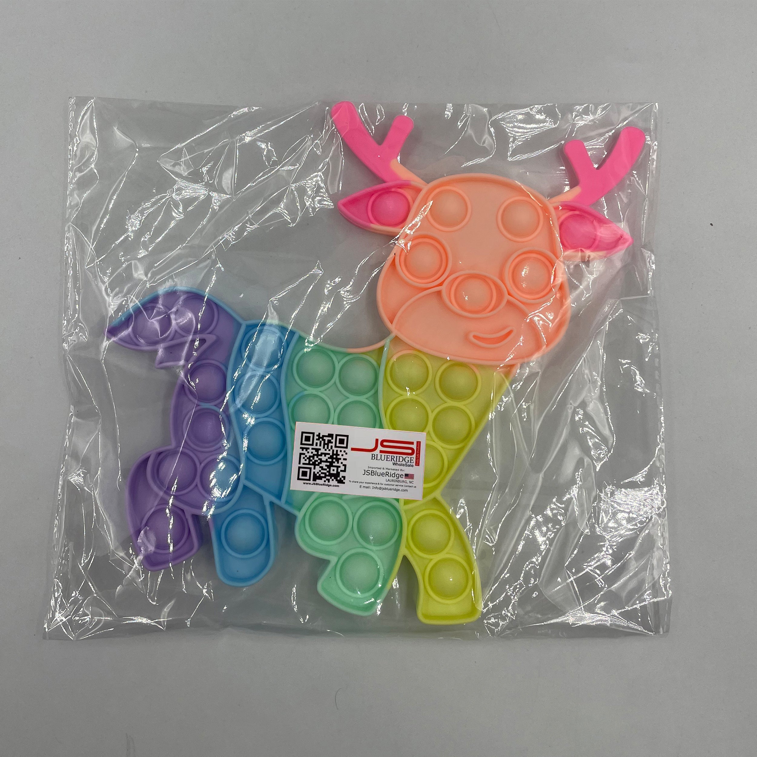 Packing Image Of Rainbow Style Deer Pop It Fidget Toy