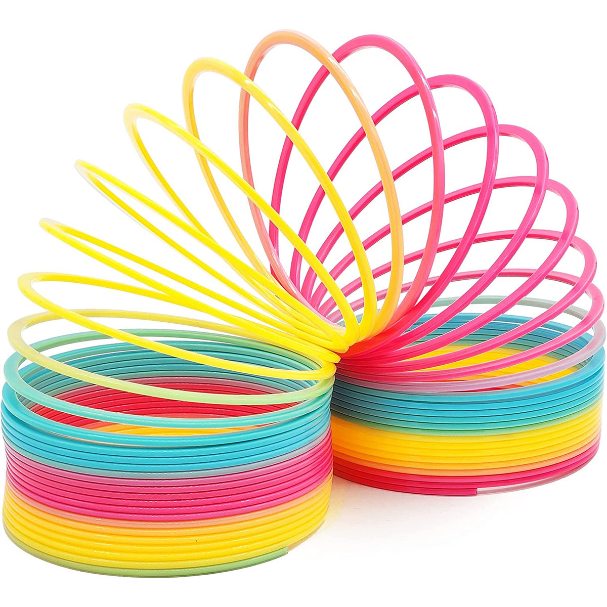 Rainbow Spring Plastic Coil Party Favor Toy For Kids - Bring Colorful Fun to Your Next Event