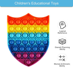 Rainbow Pop It Shield Toy