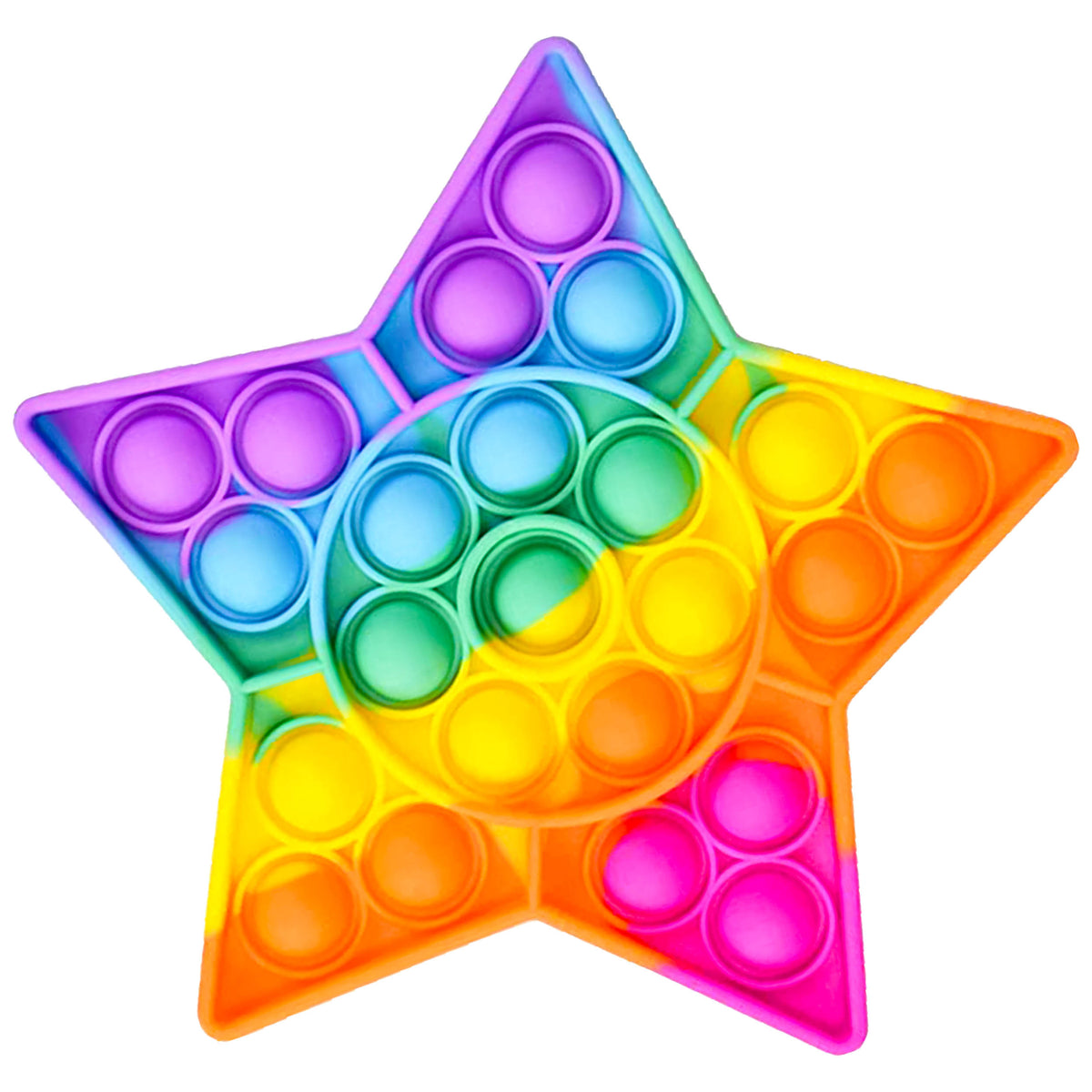 Rainbow Star Pop it Fidget Toy