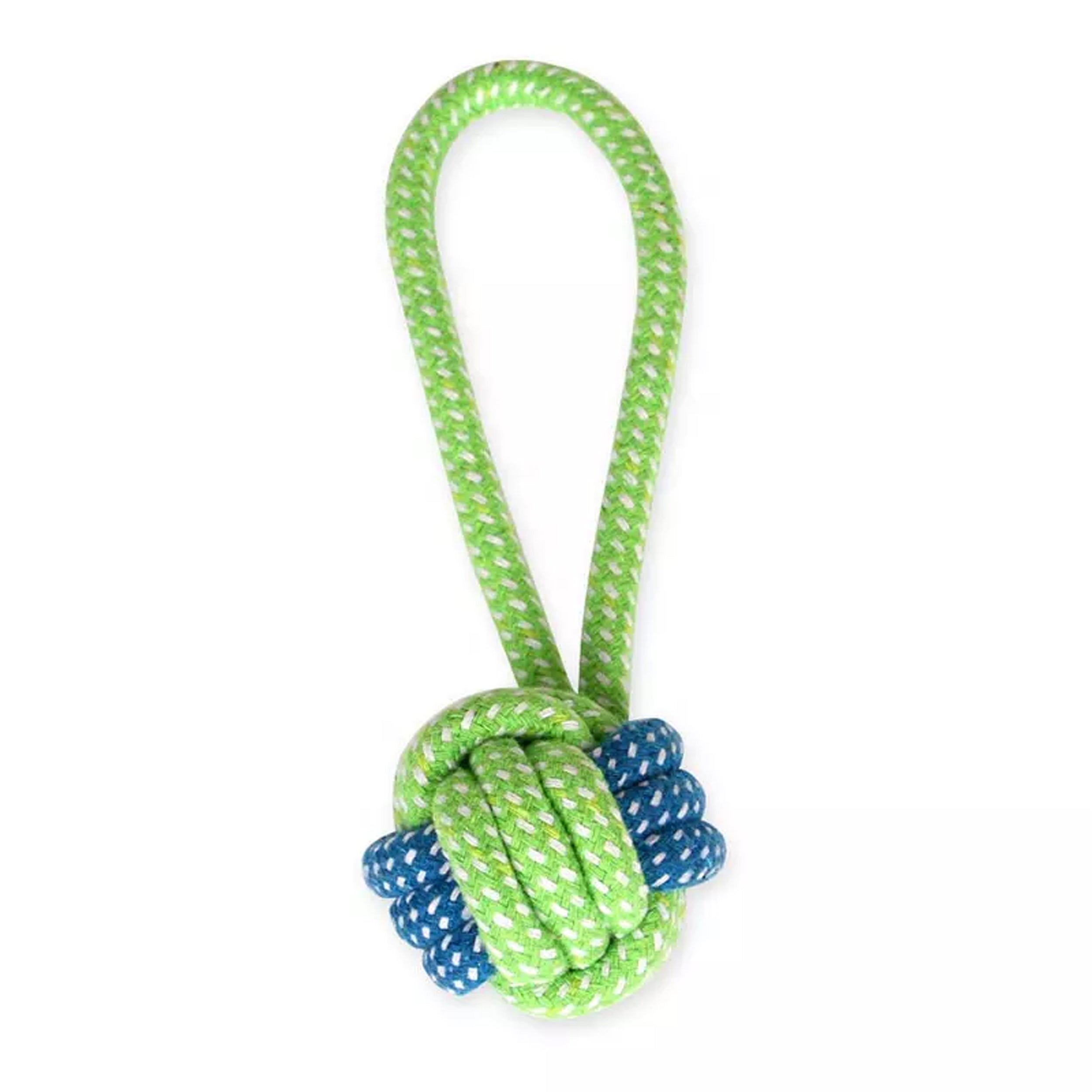 cotton rope ball shape dog chew toy with latch