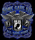 Wholesale SOME GAVE ALL POW MIA EAGLE WINGS BLACK TEE-SHIRT (Sold by the piece)