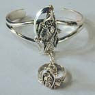 Wholesale GRIM REAPER BRACELET W RING ON CHAIN (Sold by the piece) * - CLOSEOUT $ 6.75 EA