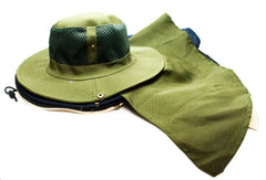 Bulk Buy Solid Color Mesh Boonie Hats with Flap Neck Cover