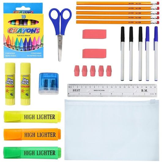 Buy 36 Piece Wholesale Basic School Supply Kits - Bulk Case of 48 Kits