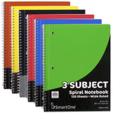 3 Subject Notebook - Wide Ruled - 120 Sheets( 1 Case=20Pcs) 2.73$/PC