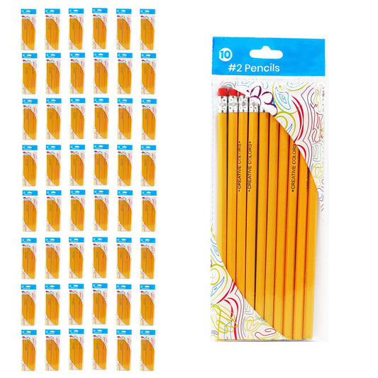Buy 10 Pack of Unsharpened No.2 Pencils - Bulk School Supplies Wholesale Case of 96, 10 Packs of Pencils
