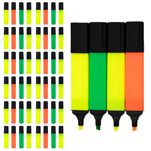 Buy 4 Pack of Assorted Highlighters - Bulk School Supplies Wholesale Case of 96 Packs of Assorted Highlighters