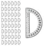 Buy 6 Inch Clear Protractors - Bulk School Supplies Wholesale Case of 96 Protractors