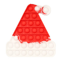 Red and White santa hat pop it fidget toys