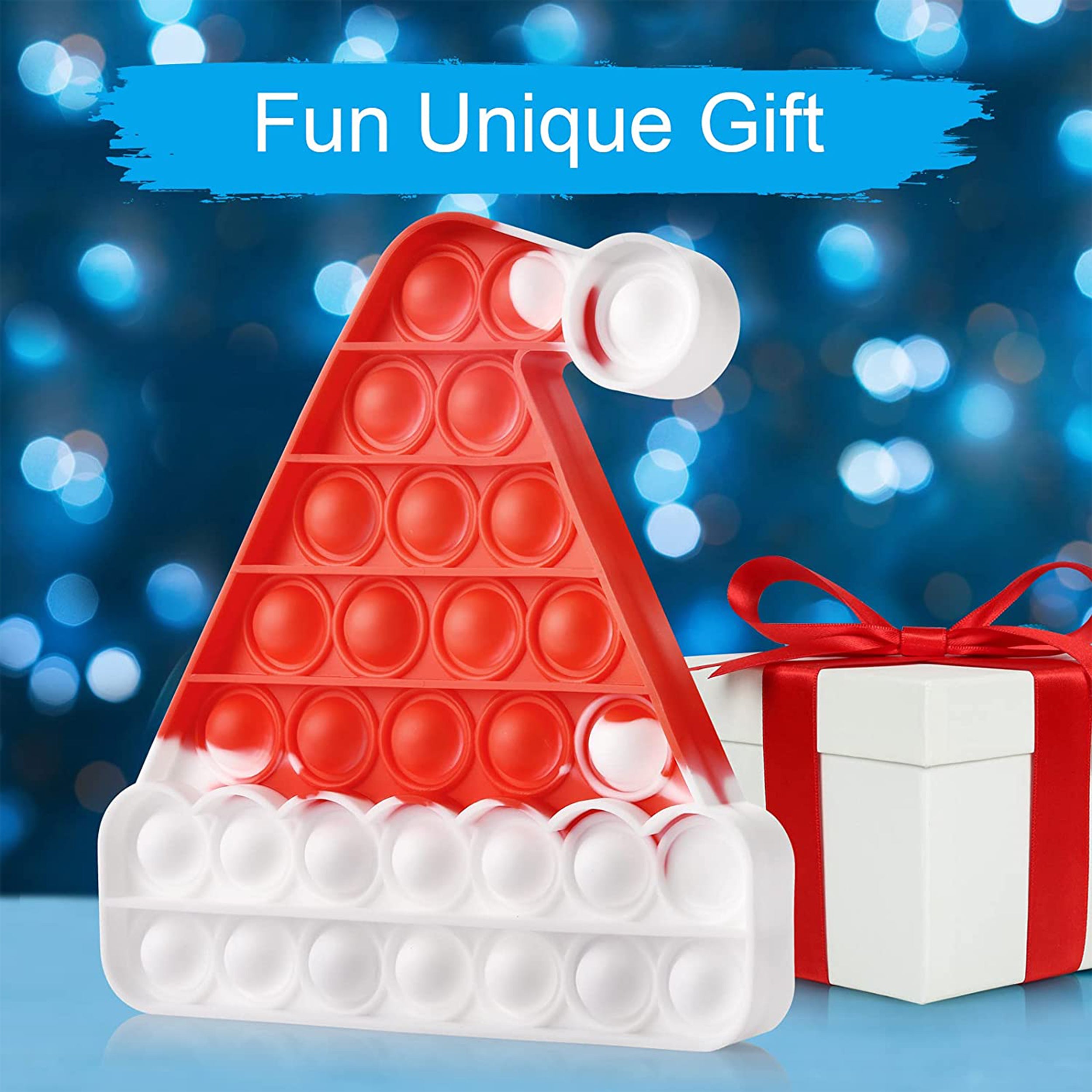 red santa hat pop it fidget toy is a fun and unique gift