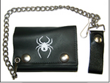 Buy WHITE WIDOW SPIDER TRIFOLD LEATHER WALLET W CHAINBulk Price