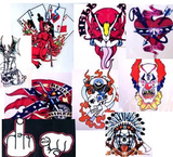 Buy 144 PIECE BULK LOT ASSORTED 6" BIKER DECAL STICKERSBulk Price