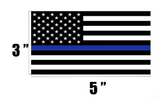 Wholesale BLUE LIVES THIN BLUE LINE AMERICAN FLAG BUMPER STICKER (sold by the piece or dozen)