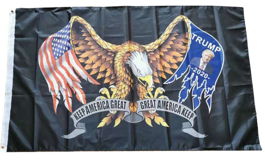 Wholesale DONALD TRUMP EAGLE WINGS 2020 3 X 5 AMERICAN FLAG ( sold by the piece )