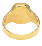 Wholesale SQUARE GOLD  POT LEAF METAL BIKER RING (sold by the piece)