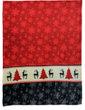 Wholesale CHRISTMAS PRINT LARGE 50X60 IN PLUSH  THROW BLANKET ( sold by the piece )