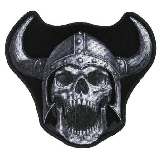 Buy VIKING SKULL 3 X 3.5 INCH EMBROIDERED PATCHBulk Price