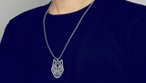 Wholesale STAINLESS STEEL CUT WOLF HEAD NECKLACE