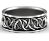 Wholesale CELTIC HOWLING WOLVES METAL BIKER RING