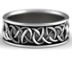 Wholesale CELTIC HOWLING WOLVES METAL BIKER RING ( sold by the piece)
