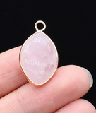 Wholesale Rose Quartz Crystal Oval Stone Pendant For Fashion Necklace