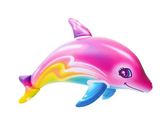 Large 36"inch Rainbow Styled Dolphin Inflatable Pool Toys