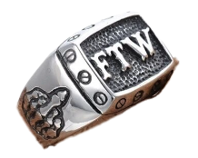 Wholesale FTW #3 MIDDLE FINGER METAL BIKER RING (sold by the piece)
