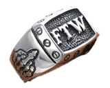 Wholesale FTW #3 MIDDLE FINGER METAL BIKER RING