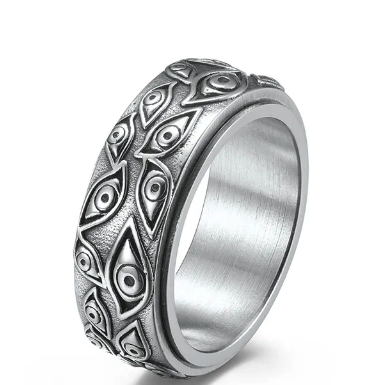 Wholesale Spinning Multiple Eyes Stainless Steel Ring (sold by the piece)