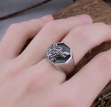 Wholesale Nordic Viking Wolf Head Stainless Steel Ring (sold by the piece)