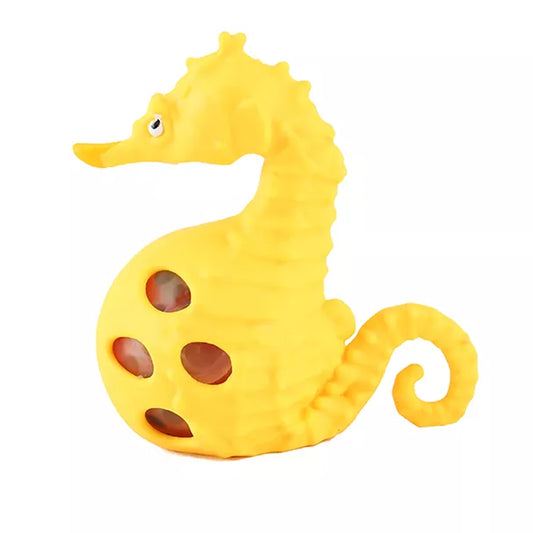 Yellow Water Beads Squishy Seahorse Fidget Toys