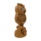 Wooden Handmade Carved Owl Statue