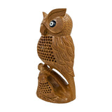 Wooden Handmade Carved Owl Statue