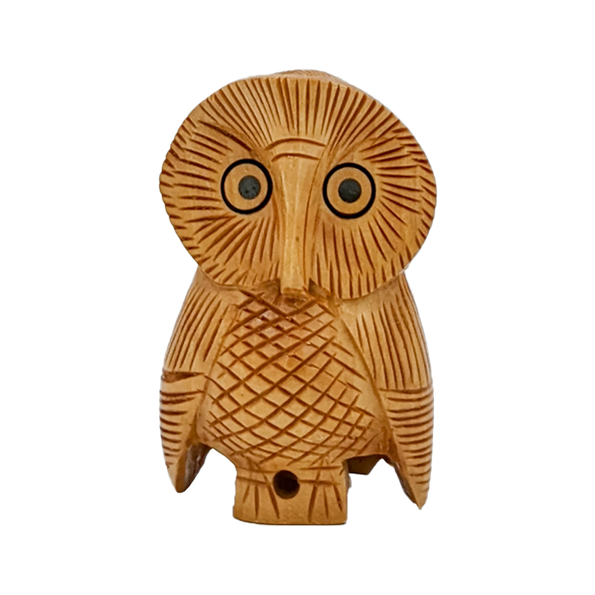 Handmade Wooden Owl Sitting