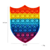 Dimensions Of Rainbow Shield Pop It Fidget Toy