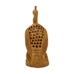 Add a Touch of Elegance with Handcrafted Wooden Standing Peacock