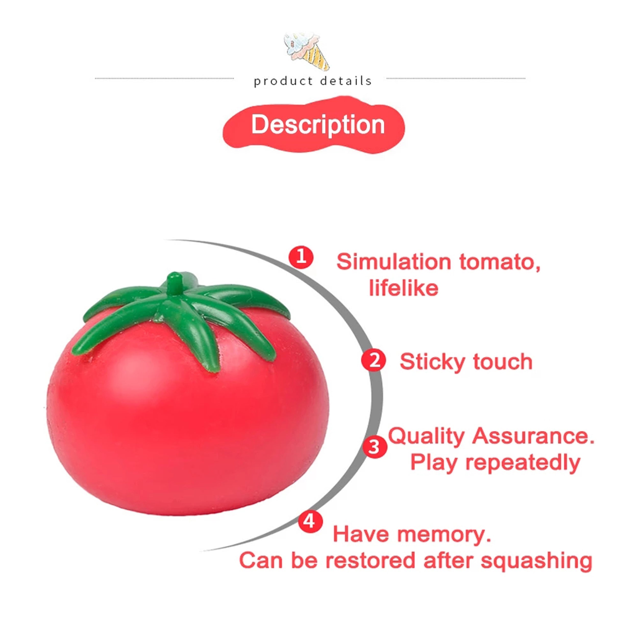 Squeeze Tomato Ball Fidget Toy