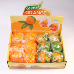 Squishy Fruit Orange Stress Ball Toys For Kids