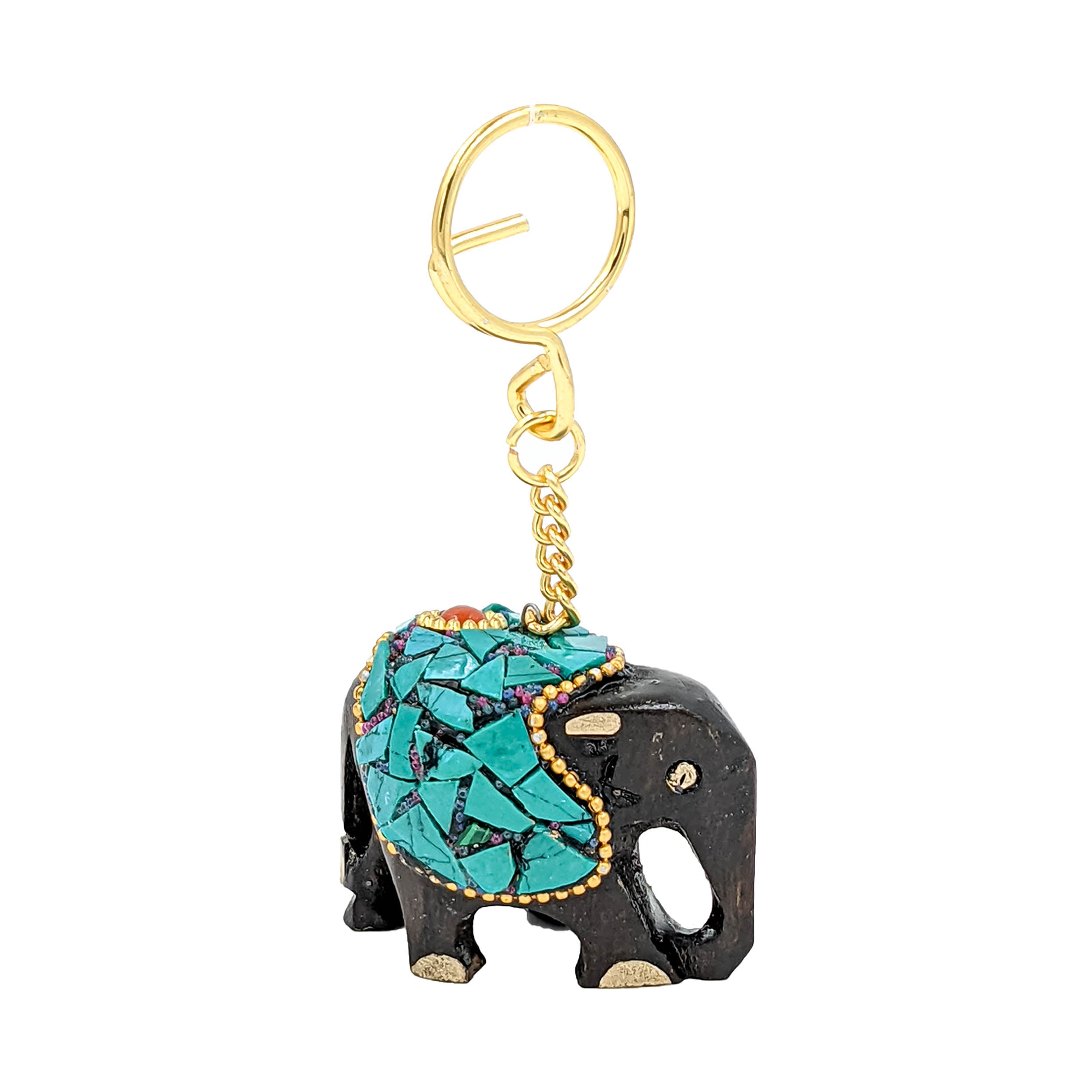 Handcrafted Elephant Keychain & Key Holder