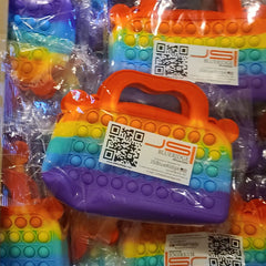 Rainbow Tote Bag Pop It Shoulder Bag Toys packing image