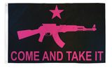 Buy PINK & BLACK COME AND TAKE IT RIFLE 3 X 5 FLAGBulk Price