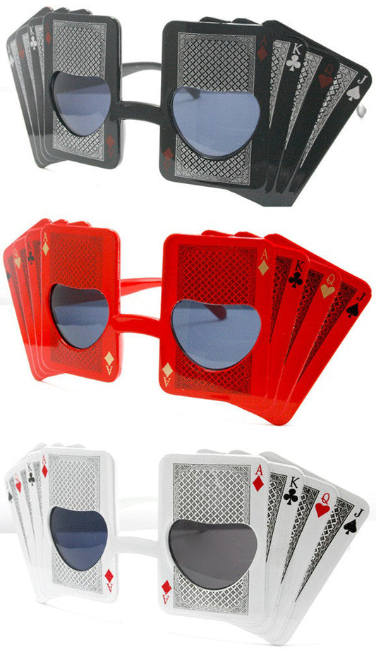 Wholesale ROYAL FLUSH CARDS PARTY GLASSES (Sold by the piece or dozen )