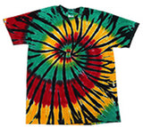 Buy RASTA WEB RAINBOW SWIRL TIE DYED TEE SHIRT Bulk Price