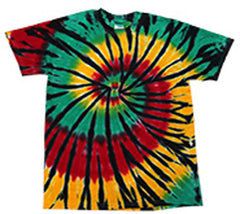 Buy RASTA WEB RAINBOW SWIRL TIE DYED TEE SHIRT Bulk Price