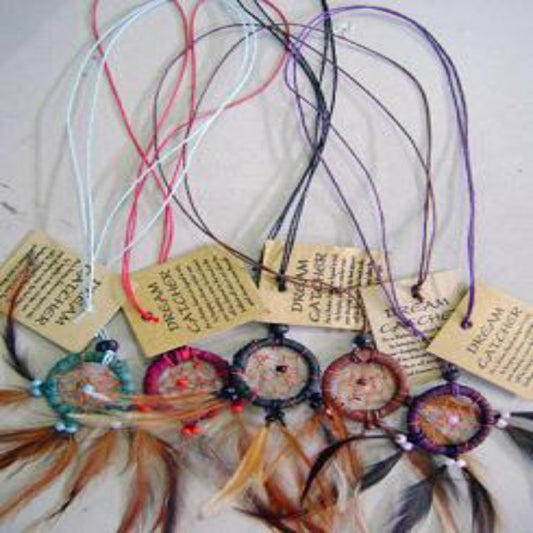 Wholesale 1 1/4" Woven Dreamcatcher Necklaces Hanging Decor (Sold by the piece or dozen)