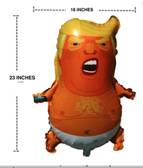 Wholesale TRUMP BABY FOIL NOVELTY PARTY BALLOON 23"X18"  (sold by the piece or dozen)