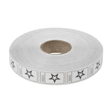 Roll Tickets - Star - White In Bulk