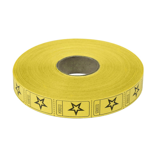 Roll Tickets - Star - Yellow In Bulk